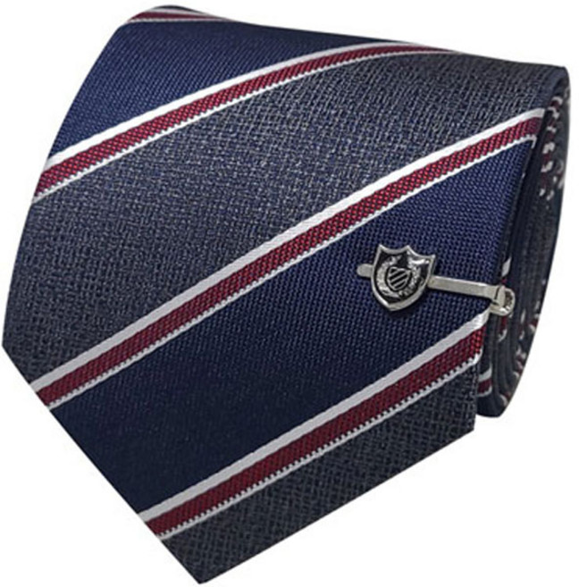 엠스코프 브로치 스트라이프 수동 넥타이 MN446