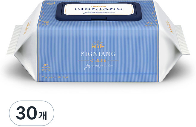 아이러브베베 시그니앙 오블루 물티슈 캡형, 75g, 77매, 30개