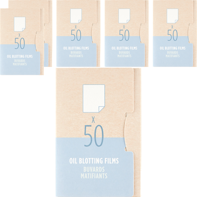 더페이스샵 데일리 뷰티툴즈 필름 기름종이, 50개입, 6개
