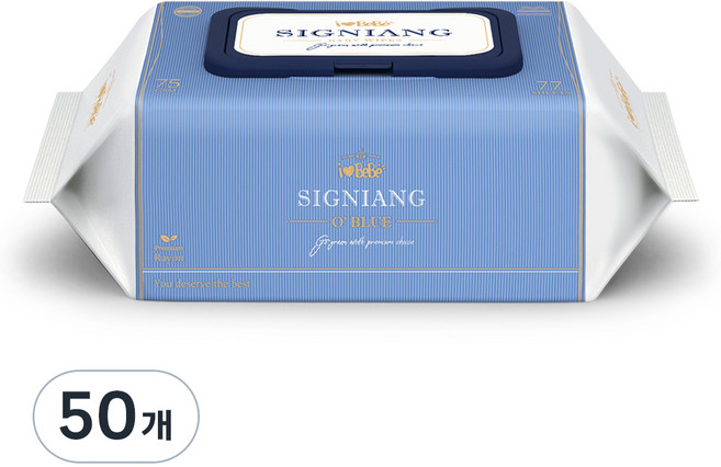 아이러브베베 시그니앙 오블루 물티슈 캡형, 75g, 77매, 50개