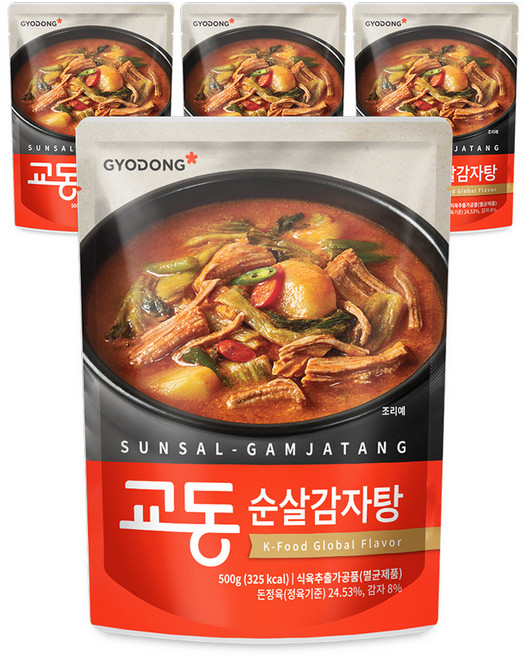 교동식품 교동 순살 감자탕, 500g, 4개
