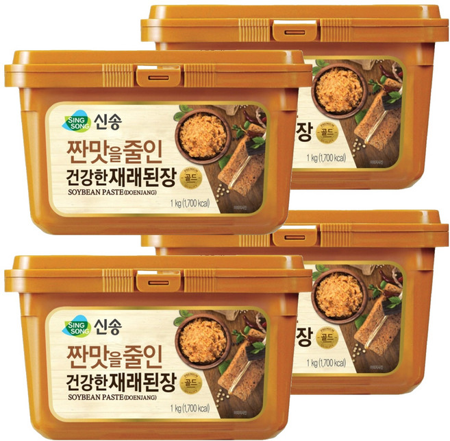 SING SONG 低鹽韓式傳統大醬, 1kg, 4盒
