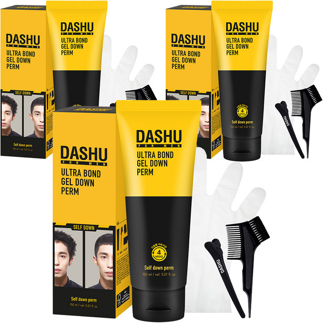 다슈 포맨 울트라 본드 젤 다운펌 세트 억센모발용, 150ml, 3개