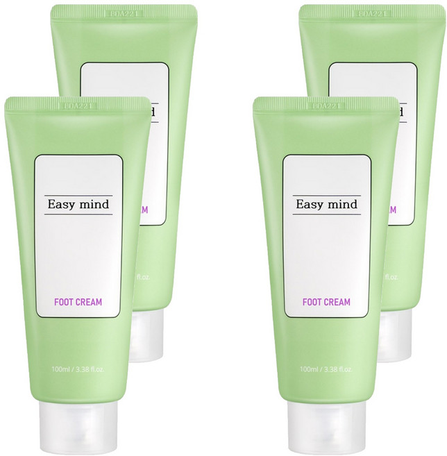 EasyMind 柔嫩足部尿素膠原蛋白護足霜, 4個, 1入