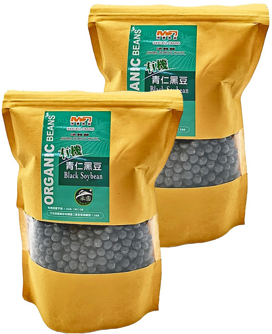 茂喜食品 有機青仁黑豆, 400g, 2包