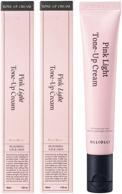 올리올리 핑크 라이트 톤업 크림, 30ml, 2개