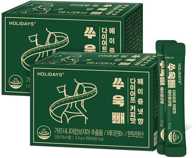 홀리데이즈 쑤욱빼 다이어트 커피맛 헤이즐넛향 28포, 92.4g, 2개