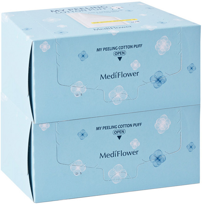 메디플라워 마이 필링 코튼 퍼프, 80개입, 2개