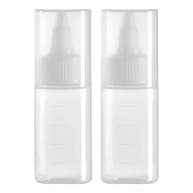 FaSoLa 多用途便攜式帶刻度擠壓瓶 FA-PS-563A 透明款 2個, 60ml, 1組