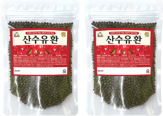 백장생 토종 산수유환, 2개, 300g