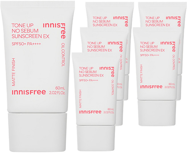 이니스프리 톤업 노세범 선스크린 EX SPF50+ PA++++, 60ml, 6개