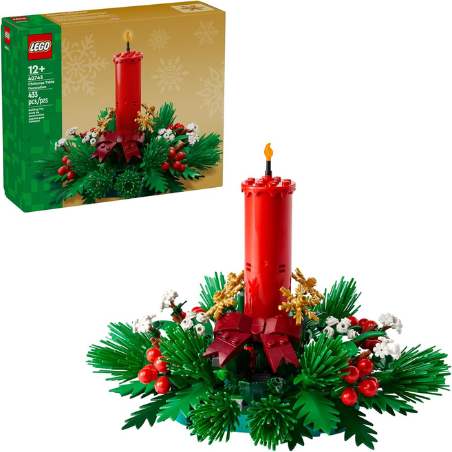 LEGO 40743 特殊系列 聖誕節桌面擺飾 Christmas Table Decoration, 1個, 紅色 + 綠色
