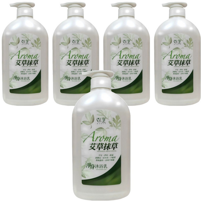 WOBOW 法寶 艾草沐浴乳, 750ml, 5個