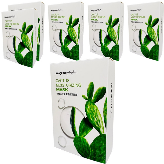 Neogence 霓淨思 希臘仙人掌潤澤保濕面膜, 8片, 6盒