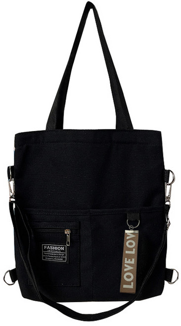 쿼크스 학생 데일리 캔버스 에코 백 팩 겸용