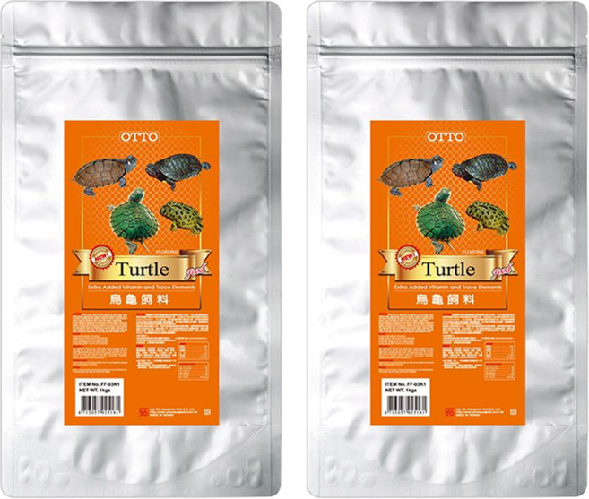 OTTO 建興水族 奧圖烏龜飼料, 1kg, 2包