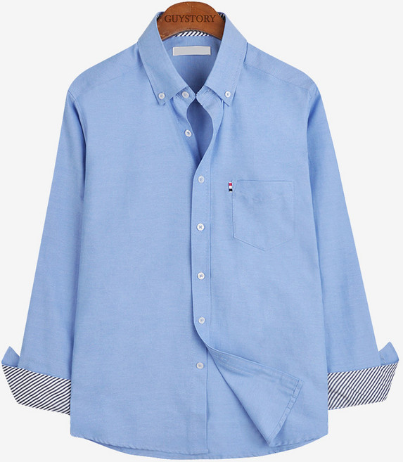 가이스토리 남성용 무지 캐주얼 17색상 빅사이즈 컨택 옥스포드 셔츠