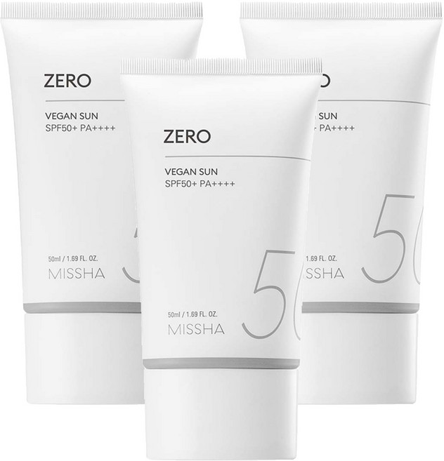 미샤 올어라운드 세이프 블록 제로 선크림 SPF50+ PA++++, 50ml, 3개