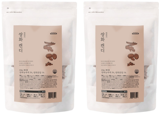 바라기 쌍화 캔디, 2개, 225g