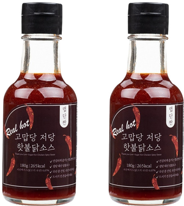 고맙당 저당 핫불닭소스, 180g, 2개