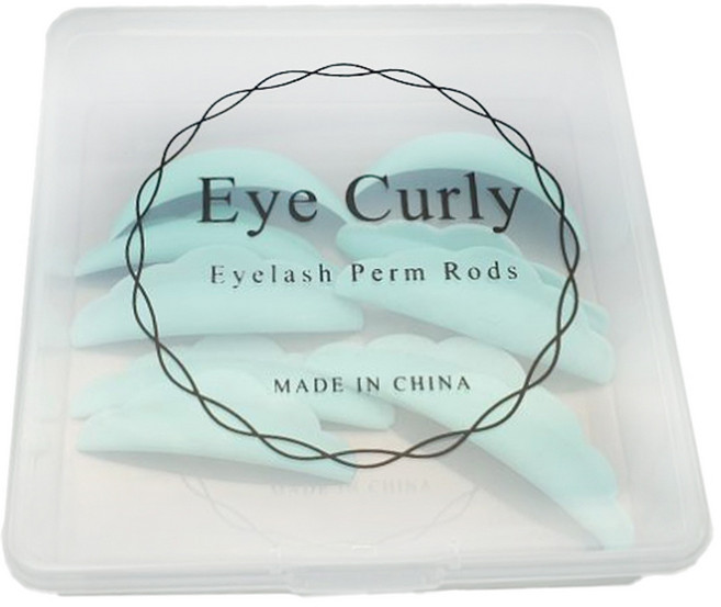 왕관 속눈썹 펌 실리콘 수비르 롯드 5종 x 2p + 케이스 세트, 그린, 1세트