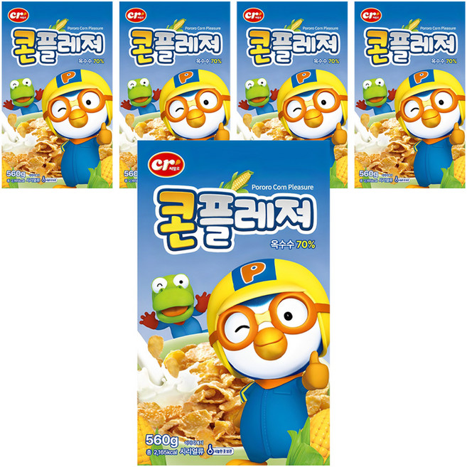 씨알로 뽀로로 콘플레져 시리얼, 560g, 5개