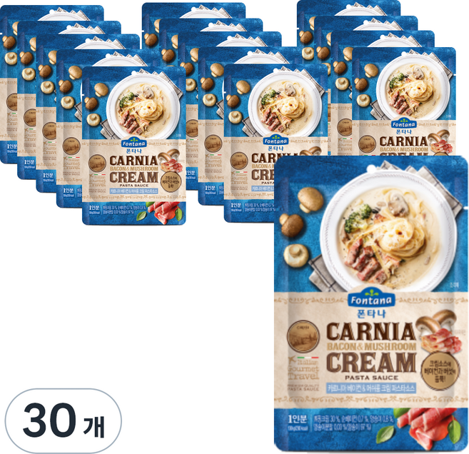 폰타나 카르니아 베이컨 머쉬룸 크림 파스타소스, 130g, 30개