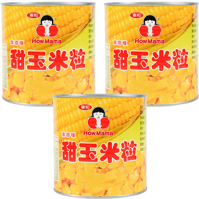 東和食品 How Mama 非基改玉米粒, 3個, 340g