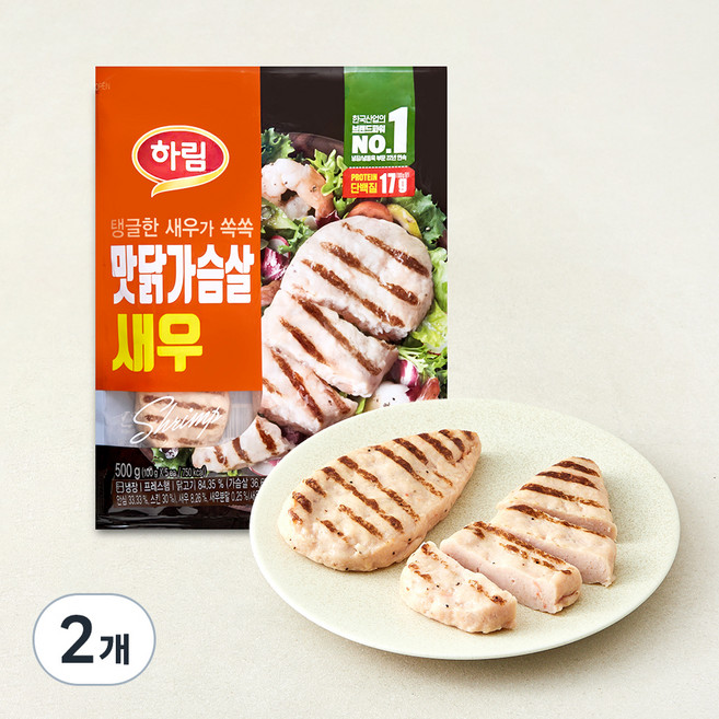 하림 맛닭가슴살 새우, 100g, 2개, 5개입