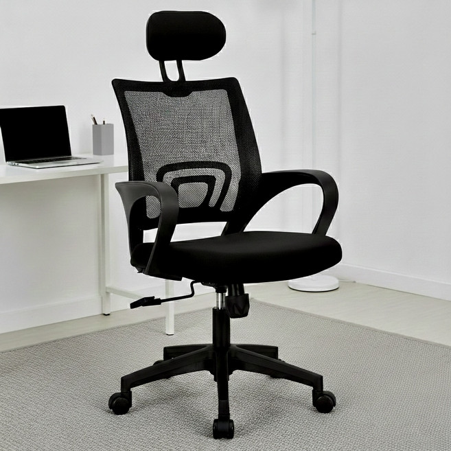 네오체어 메쉬 사무용 게이밍 컴퓨터 의자 CPS-H, 블랙