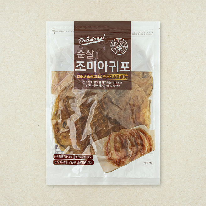 해맑은푸드 순살 조미아귀포, 1개, 200g