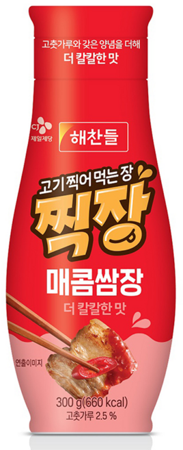 해찬들 찍장 매콤쌈장 튜브형, 300g, 1개