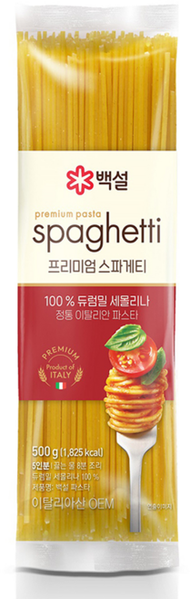 백설 스파게티면, 500g, 1개