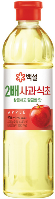 백설 2배 사과식초, 900ml, 1개