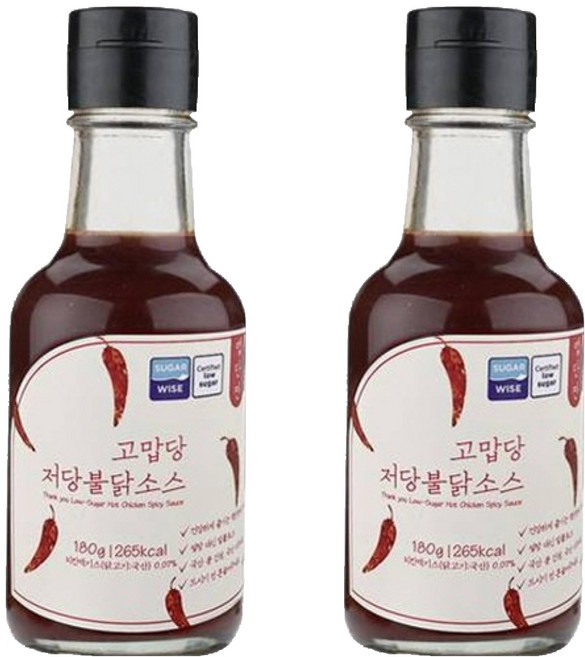 고맙당 저당 불닭 소스, 180g, 2개