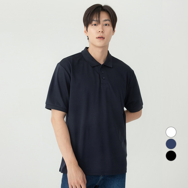 캐럿 남녀공용 카라 반팔 티셔츠