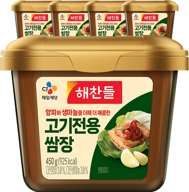 해찬들 고기전용 쌈장, 450g, 5개
