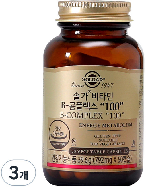 솔가 비타민B 콤플렉스 100, 50정, 3개
