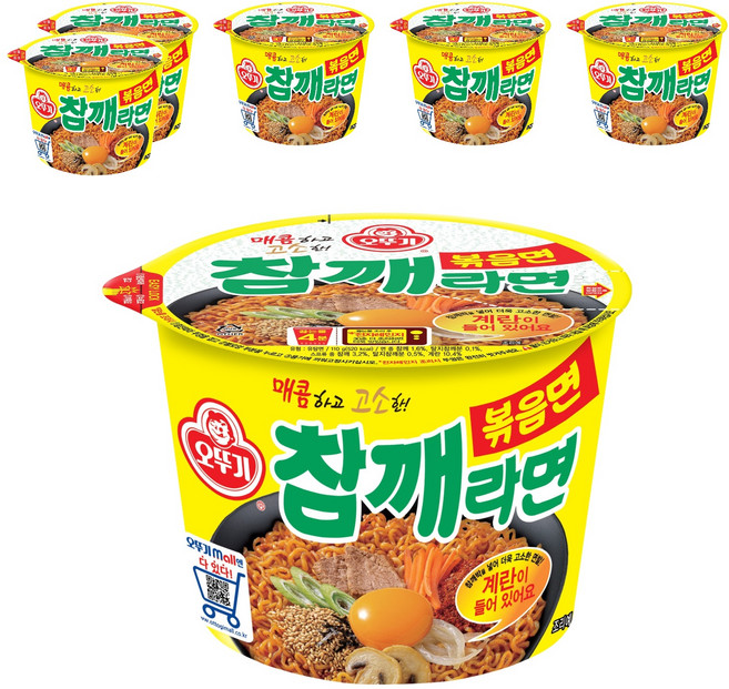 오뚜기 참깨라면 볶음면 110g, 6개