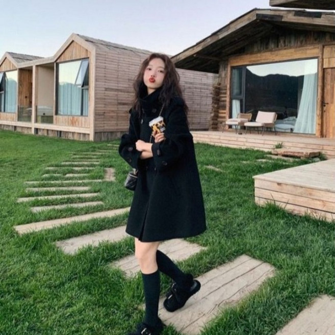 PEONIST 女款經典風格Oversize中長版大衣