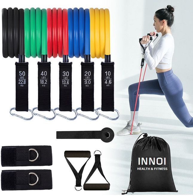 이노이 라텍스 튜빙밴드세트 150LB, 혼합컬러, 1개