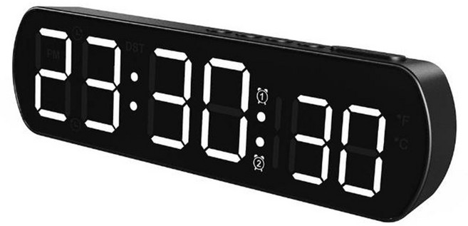 LIBERTY 利百代 LED鏡面鬧鐘 LY-2026CL 雙控 帶日期顯示 帶溫度顯示, 顏色隨機