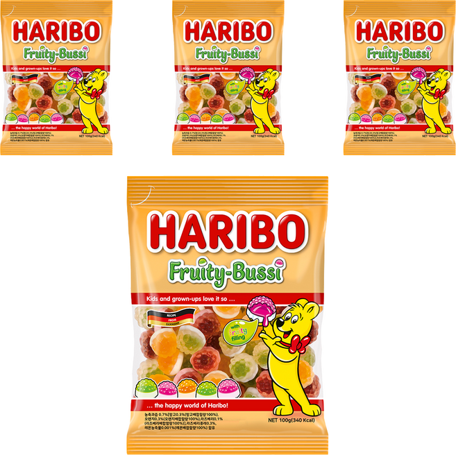 하리보 프루티부시 젤리, 100g, 4개