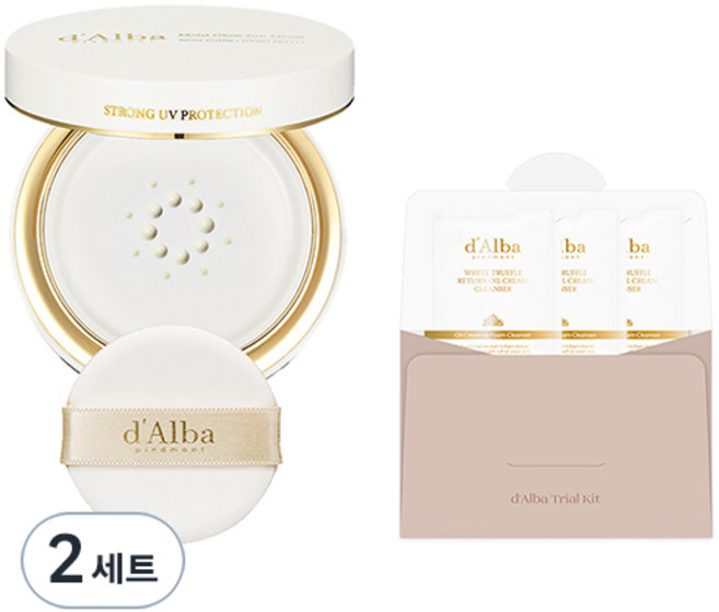 달바 모이스트 글로우 선세럼 팩트 타입 13ml SPF50+ PA++++ + 세럼 클렌저 3ml x 3p 세트, 2세트