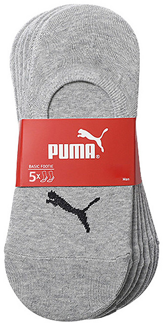 푸마 흡한속건 기능성 스포츠 페이크삭스 5족 세트, 그레이, 1세트