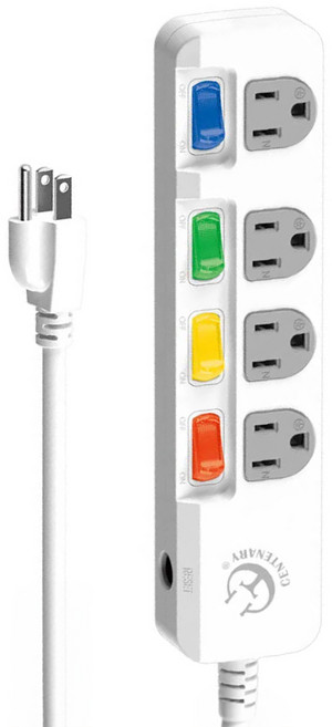 CENTENARY 成電牌 超值型電源延長線 CT-3665B, 2.7m, 白色, 1條