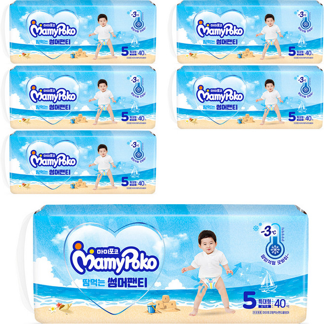 마미포코 땀먹는 썸머팬티 기저귀 남아용, 특대형(XL), 240매