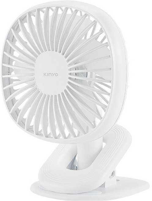 Kinyo 無線多功能夾立扇 140 x 128 x 190mm 290g, UF-2544, 白色