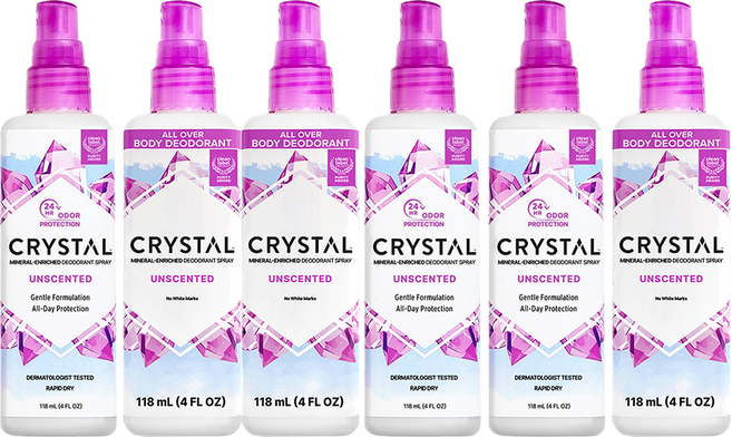 美國 CRYSTAL 無香體噴霧, 6個, 118ml