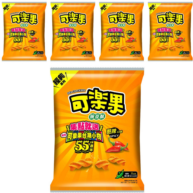 可樂果 酷辣口味, 88g, 5包